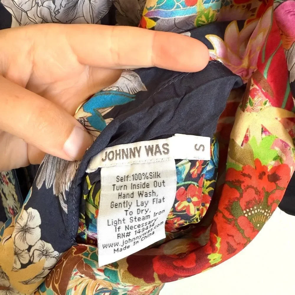 Johnny Was Narniay Kimono 100% Silk